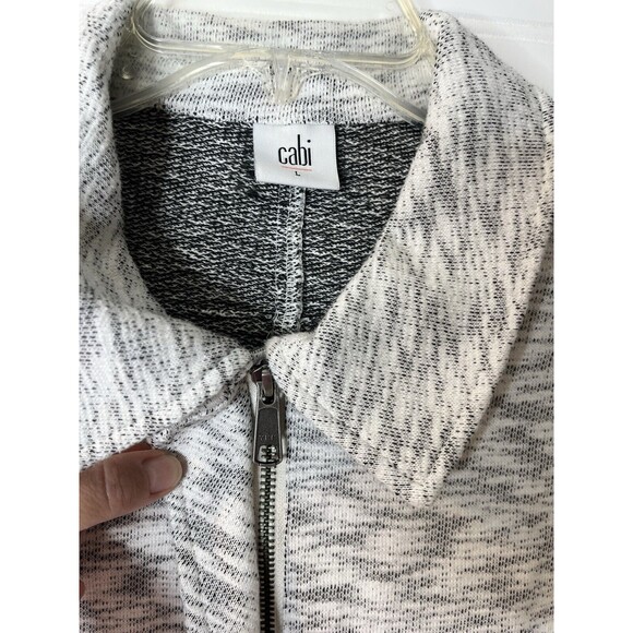 Cabi Neo Moto Jacket Marled Heather Gray Size Large  #5102 - Picture 9 of 16